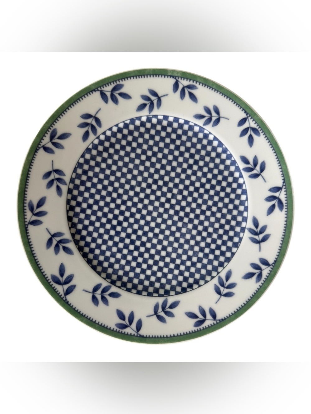 Villeroy & Boch Blue, White & Green Porcelain Dinner Plate